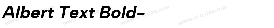 Albert Text Bold字体转换